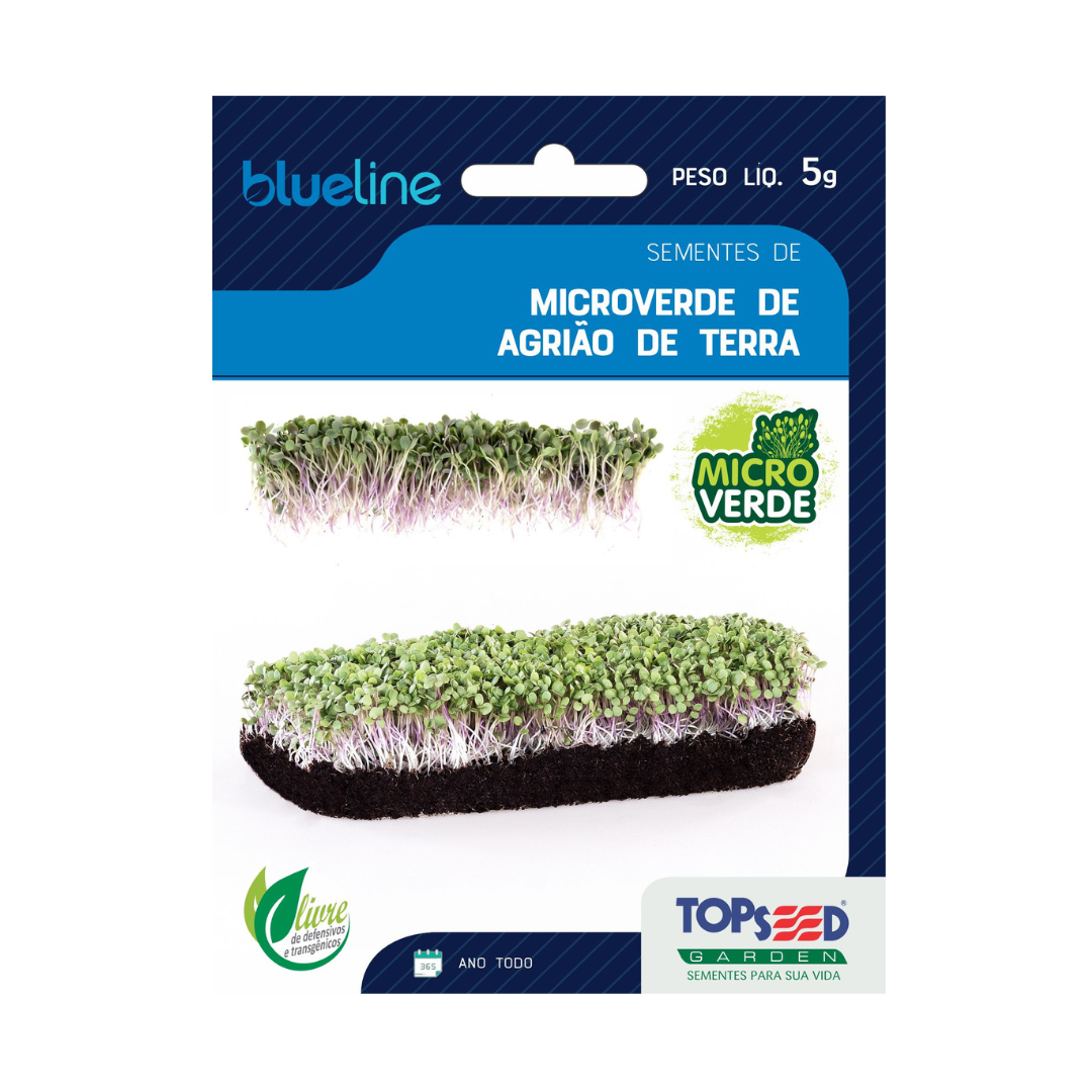 Microverde Agrião De Terra 5g Blue Line | Topseed