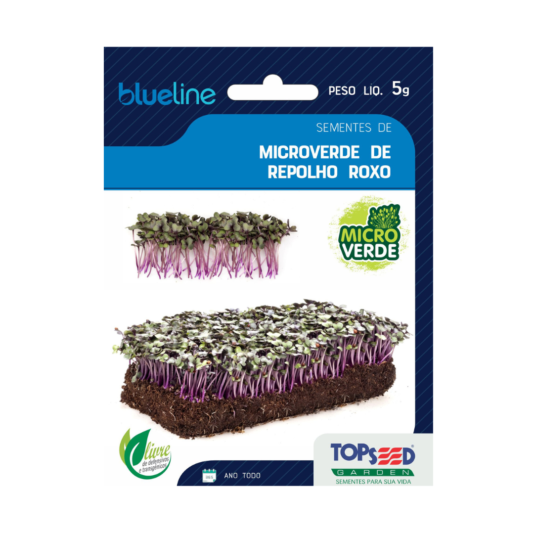 Microverde Repolho Roxo 5g Blue Line | Topseed