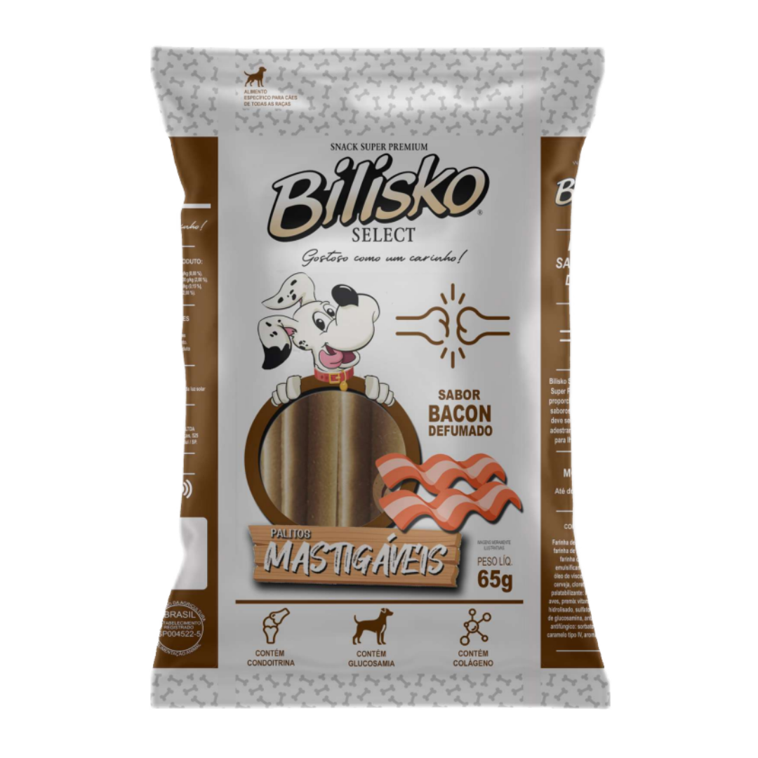 Palito Mastigável para Cães |Sabor Bacon 65gr | Bilisko