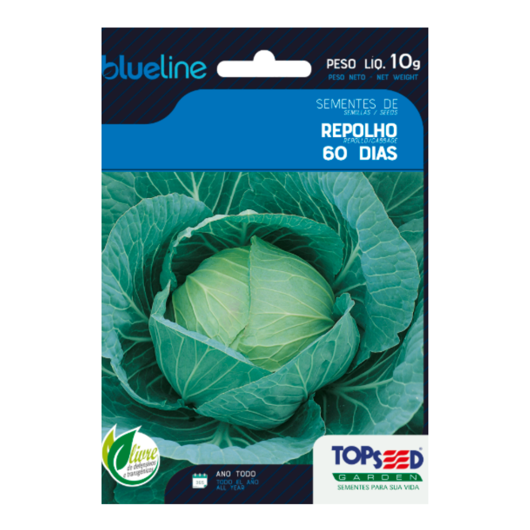 Semente De Repolho 60 dias Blue Line 10g | Topseed